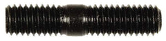 Dorman - 7/16-14 2" OAL Unequal Double Threaded Stud - Steel, Black Oxide Finish, 1" Long Thread Length, 3/4" Short Thread Length - USA Tool & Supply