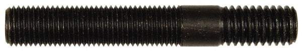Dorman - 7/16-20 Long Thread, 7/16-14 Short Thread, 3" OAL Unequal Double Threaded Stud - Steel, Black Oxide Finish, 1-13/16" Long Thread Length, 3/4" Short Thread Length - USA Tool & Supply