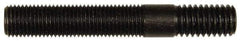 Dorman - 7/16-20 Long Thread, 7/16-14 Short Thread, 3" OAL Unequal Double Threaded Stud - Steel, Black Oxide Finish, 1-13/16" Long Thread Length, 3/4" Short Thread Length - USA Tool & Supply