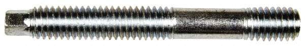 Dorman - 3/8-16 3-1/16" OAL Unequal Double Threaded Stud - Steel, Black Oxide Finish, 1-5/8" Long Thread Length, 1/2" Short Thread Length - USA Tool & Supply