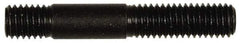 Dorman - 3/8-16 2-7/32" OAL Unequal Double Threaded Stud - Steel, Black Oxide Finish, 1-1/2" Long Thread Length, 7/16" Short Thread Length - USA Tool & Supply