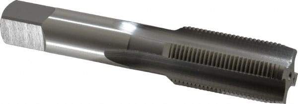 OSG - 1-14 UNS 4 Flute Bright Finish High Speed Steel Straight Flute Standard Hand Tap - Plug, Right Hand Thread, 5-1/8" OAL, 2-1/2" Thread Length, H2 Limit, Oversize - USA Tool & Supply