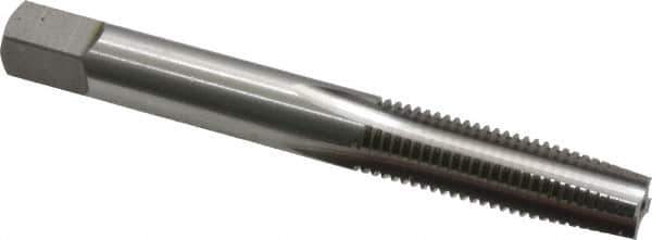 OSG - 5/16-24 UNF 3B 4 Flute Bright Finish High Speed Steel Straight Flute Standard Hand Tap - Taper, Right Hand Thread, 2-23/32" OAL, 1-1/8" Thread Length, H3 Limit, Oversize - Exact Industrial Supply