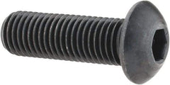 Holo-Krome - 5/16-24 UNF Hex Socket Drive, Button Screw - Alloy Steel, Black Oxide Finish, Fully Threaded, 1" Length Under Head - USA Tool & Supply
