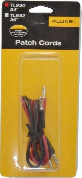 Fluke - Black/Red Electrical Test Equipment Patch Cord Set - Use with Test Equipment - USA Tool & Supply