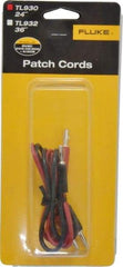 Fluke - Black/Red Electrical Test Equipment Patch Cord Set - Use with Test Equipment - USA Tool & Supply