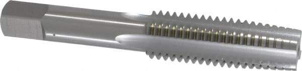 OSG - 5/8-11 UNC 3B 4 Flute Bright Finish High Speed Steel Straight Flute Standard Hand Tap - Taper, Right Hand Thread, 3-13/16" OAL, 1-13/16" Thread Length, H3 Limit, Oversize - Exact Industrial Supply