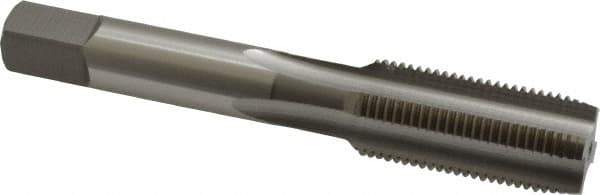 OSG - 5/8-18 UNF 3B 4 Flute Bright Finish High Speed Steel Straight Flute Standard Hand Tap - Plug, Right Hand Thread, 3-13/16" OAL, 1-13/16" Thread Length, H3 Limit, Oversize - Exact Industrial Supply