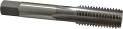 OSG - 11/16-11 UNS 4 Flute Bright Finish High Speed Steel Straight Flute Standard Hand Tap - Bottoming, Right Hand Thread, 4-1/32" OAL, 1-13/16" Thread Length, H3 Limit, Oversize - Exact Industrial Supply
