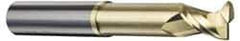Accupro - 1/2", 2 Flute, Single End, Solid Carbide, 0.015" Corner Radius End Mill - 6" OAL, 45° Helix, Right Hand Flute, 5/8" LOC, Right Hand Cut, 3-3/8" Extended Reach - USA Tool & Supply