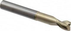 Accupro - 3/8" Diam 2 Flute Solid Carbide 0.015" Corner Radius End Mill - USA Tool & Supply
