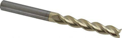 Accupro - 1/4", 1-1/2" LOC, 1/4" Shank Diam, 3" OAL, 3 Flute, Solid Carbide Square End Mill - Single End, ZrN Finish, Spiral Flute, 37° Helix, Centercutting, Right Hand Cut, Right Hand Flute - USA Tool & Supply