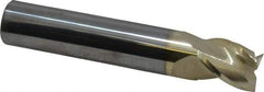 Accupro - 5/8", 3/4" LOC, 5/8" Shank Diam, 3-1/2" OAL, 3 Flute, Solid Carbide Square End Mill - Single End, ZrN Finish, Spiral Flute, 37° Helix, Centercutting, Right Hand Cut, Right Hand Flute - USA Tool & Supply