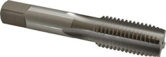 OSG - 7/8-9 UNC 3B 4 Flute Bright Finish High Speed Steel Straight Flute Standard Hand Tap - Plug, Right Hand Thread, 4-11/16" OAL, 2-7/32" Thread Length, H4 Limit, Oversize - Exact Industrial Supply