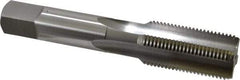 OSG - 7/8-14 UNF 3B 4 Flute Bright Finish High Speed Steel Straight Flute Standard Hand Tap - Bottoming, Right Hand Thread, 4-11/16" OAL, 2-7/32" Thread Length, H4 Limit, Oversize - USA Tool & Supply