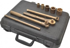Ampco - 9 Piece 1/2" Drive Socket Set - 6 Points, 1/2" to 1-1/4" Range, Inch Measurement Standard - USA Tool & Supply