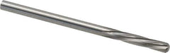 Magafor - 3.2512mm Solid Carbide 6 Flute Chucking Reamer - Spiral Flute, 0.128" Straight Shank, 19/32" Flute Length, 2-1/4" OAL - USA Tool & Supply