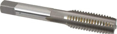 OSG - 9/16-12 UNC 4 Flute Bright Finish High Speed Steel Straight Flute Standard Hand Tap - Plug, Right Hand Thread, 3-19/32" OAL, 1-21/32" Thread Length, H5 Limit, Oversize - Exact Industrial Supply