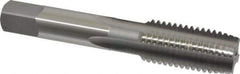 OSG - 3/4-10 UNC 2B/3B 4 Flute Bright Finish High Speed Steel Straight Flute Standard Hand Tap - Plug, Right Hand Thread, 4-1/4" OAL, 2" Thread Length, H5 Limit, Oversize - Exact Industrial Supply
