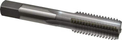 OSG - 3/4-10 UNC 2B/3B 4 Flute Bright Finish High Speed Steel Straight Flute Standard Hand Tap - Bottoming, Right Hand Thread, 4-1/4" OAL, 2" Thread Length, H5 Limit, Oversize - USA Tool & Supply