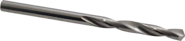 SGS - #20 118° Solid Carbide Jobber Drill - Bright Finish, Right Hand Cut, Spiral Flute, Straight Shank, 2-1/2" OAL, Faceted Point - USA Tool & Supply