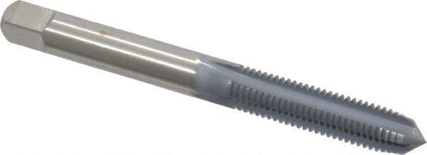 OSG - 1/4-28 UNF 4 Flute elektraLUBE Finish High Speed Steel Straight Flute Standard Hand Tap - Plug, Right Hand Thread, 2-1/2" OAL, 1" Thread Length, H1 Limit - Exact Industrial Supply