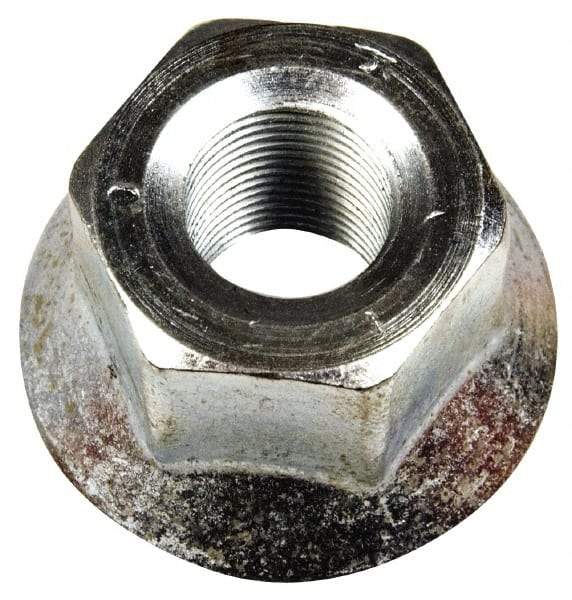 Dorman - 5/8-18 Zinc Finish Flanged Wheel Nut - 1-1/8" Hex, 1-1/16" OAL, 1.62 Diam Flange Seat Angle - USA Tool & Supply