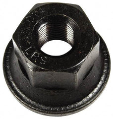 Dorman - 9/16-18 Black Oil Quench Finish Flanged Wheel Nut - 1-1/16" Hex, 1" OAL, 1.6 Diam Flange Seat Angle - USA Tool & Supply