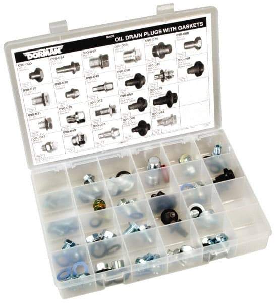 Dorman - 44 Piece, 1/2-20 to M22x1.5 Oil Drain Plug Gaskets - Steel - USA Tool & Supply