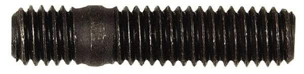 Dorman - M6x1.0 27.5mm OAL Unequal Double Threaded Stud - Steel, Black Oxide Finish, 17mm Long Thread Length, 7.5mm Short Thread Length, Metric - USA Tool & Supply