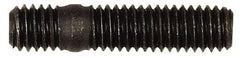 Dorman - M6x1.0 27.5mm OAL Unequal Double Threaded Stud - Steel, Black Oxide Finish, 17mm Long Thread Length, 7.5mm Short Thread Length, Metric - USA Tool & Supply