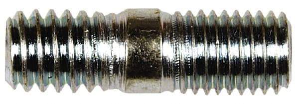 Dorman - M8x1.25 30mm OAL Unequal Double Threaded Stud - Steel, Black Oxide Finish, 20mm Long Thread Length, 10mm Short Thread Length, Metric - USA Tool & Supply