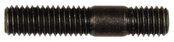 Dorman - M8x1.25 40mm OAL Unequal Double Threaded Stud - Steel, Black Oxide Finish, 21mm Long Thread Length, 10mm Short Thread Length, Metric - USA Tool & Supply
