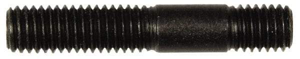 Dorman - M8x1.25 45mm OAL Unequal Double Threaded Stud - Steel, Black Oxide Finish, 23mm Long Thread Length, 10mm Short Thread Length, Metric - USA Tool & Supply