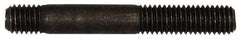 Dorman - M8x1.25 60mm OAL Unequal Double Threaded Stud - Steel, Black Oxide Finish, 24mm Long Thread Length, 10mm Short Thread Length, Metric - USA Tool & Supply