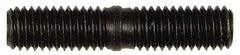 Dorman - M8x1.25 38mm OAL Unequal Double Threaded Stud - Steel, Black Oxide Finish, 18mm Long Thread Length, 17mm Short Thread Length, Metric - USA Tool & Supply