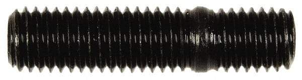 Dorman - M10x1.50 42mm OAL Unequal Double Threaded Stud - Steel, Black Oxide Finish, 27mm Long Thread Length, 12mm Short Thread Length, Metric - USA Tool & Supply
