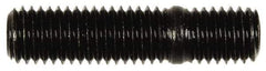 Dorman - M10x1.50 42mm OAL Unequal Double Threaded Stud - Steel, Black Oxide Finish, 27mm Long Thread Length, 12mm Short Thread Length, Metric - USA Tool & Supply