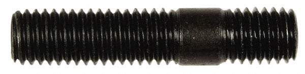 Dorman - M10x1.50 47mm OAL Unequal Double Threaded Stud - Steel, Zinc-Plated Finish, 27mm Long Thread Length, 12mm Short Thread Length, Metric - USA Tool & Supply