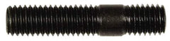 Dorman - M10x1.50 47mm OAL Unequal Double Threaded Stud - Steel, Zinc-Plated Finish, 27mm Long Thread Length, 12mm Short Thread Length, Metric - USA Tool & Supply