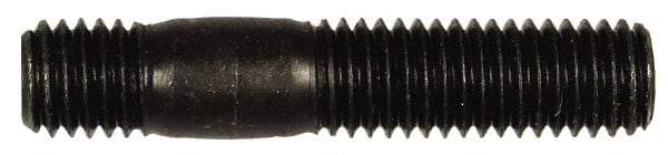 Dorman - M10x1.50 52mm OAL Unequal Double Threaded Stud - Steel, Black Oxide Finish, 27mm Long Thread Length, 12mm Short Thread Length, Metric - USA Tool & Supply