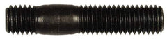 Dorman - M10x1.50 52mm OAL Unequal Double Threaded Stud - Steel, Black Oxide Finish, 27mm Long Thread Length, 12mm Short Thread Length, Metric - USA Tool & Supply