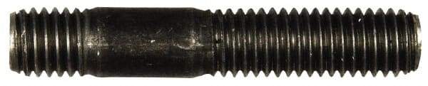 Dorman - M10x1.50 57mm OAL Unequal Double Threaded Stud - Steel, Black Oxide Finish, 28mm Long Thread Length, 12mm Short Thread Length, Metric - USA Tool & Supply