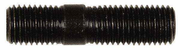Dorman - M10x1.25 41mm OAL Unequal Double Threaded Stud - Steel, Black Oxide Finish, 21mm Long Thread Length, 13mm Short Thread Length, Metric - USA Tool & Supply