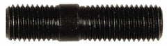 Dorman - M10x1.25 41mm OAL Unequal Double Threaded Stud - Steel, Black Oxide Finish, 21mm Long Thread Length, 13mm Short Thread Length, Metric - USA Tool & Supply