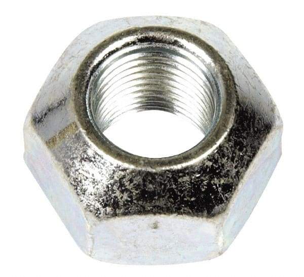 Dorman - 9/16-18 Zinc Finish Open Wheel Nut - 1" Hex, 21/32" OAL, 90° Seat Angle - USA Tool & Supply