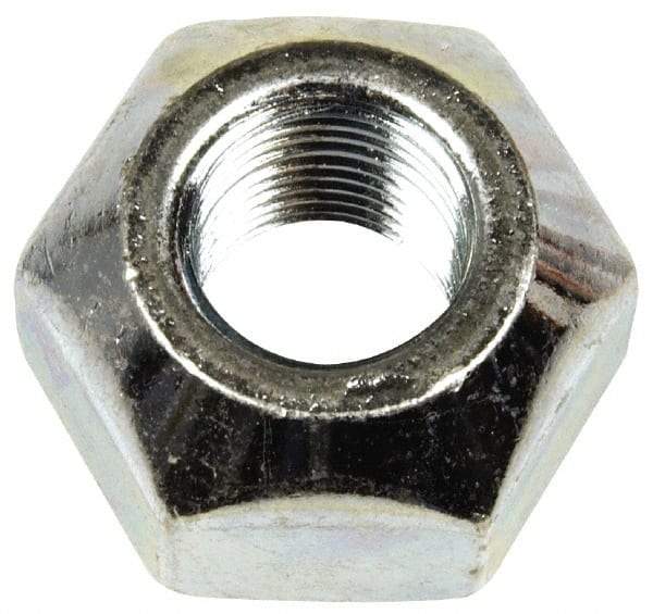 Dorman - 9/16-18 Zinc Finish Open Wheel Nut - 1-1/16" Hex, 21/32" OAL, 90° Seat Angle - USA Tool & Supply