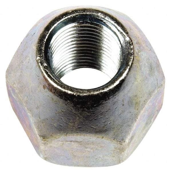 Dorman - 9/16-18 Black Oil Quench Finish Open Wheel Nut - 1-1/16" Hex, 31/32" OAL, 60° Seat Angle - USA Tool & Supply