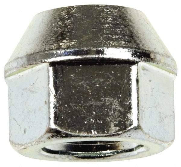 Dorman - M14-1.5 Yellow Zinc Finish Open Wheel Nut - 22mm Hex, 20.5mm OAL, 60° Seat Angle - USA Tool & Supply