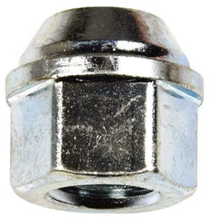 Dorman - M12-1.5 Zinc Finish Open Wheel Nut - 19mm Hex, 20.5mm OAL, 60° Seat Angle - USA Tool & Supply